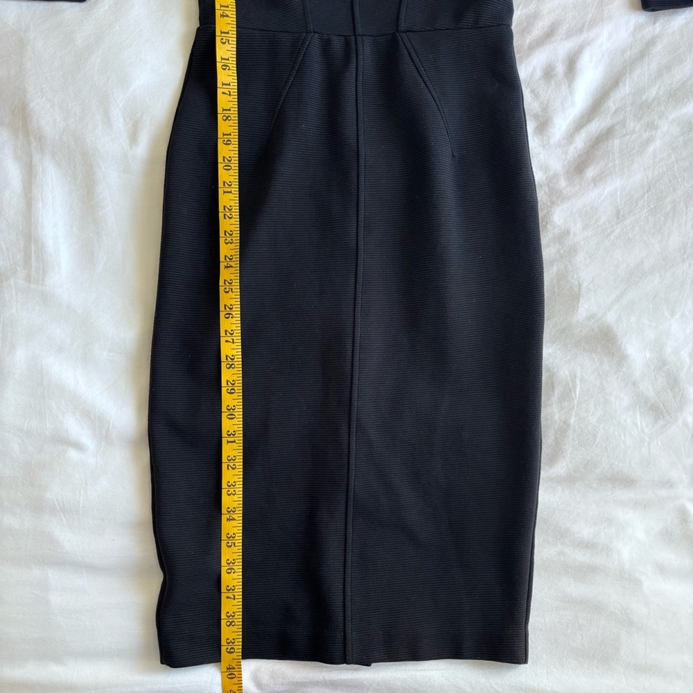 Boden Classic Black Dress 3/4 Sleeve Cotton Blend Midi Work Formal Zip Size 4 - Picture 12 of 16
